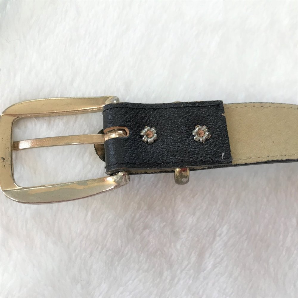 Vintage Belt with Charm Black Sz L, XL - Picture 7 of 8